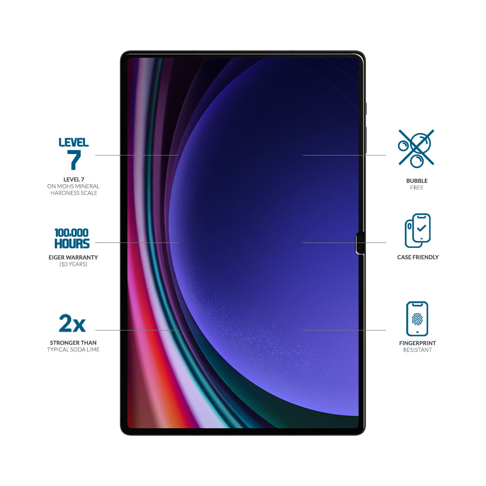 Eiger Mountain Glass Tablet 2.5D Screen Protector for Samsung Samsung Tab S10 Ultra/ S9 Ultra/ S8 Ultra