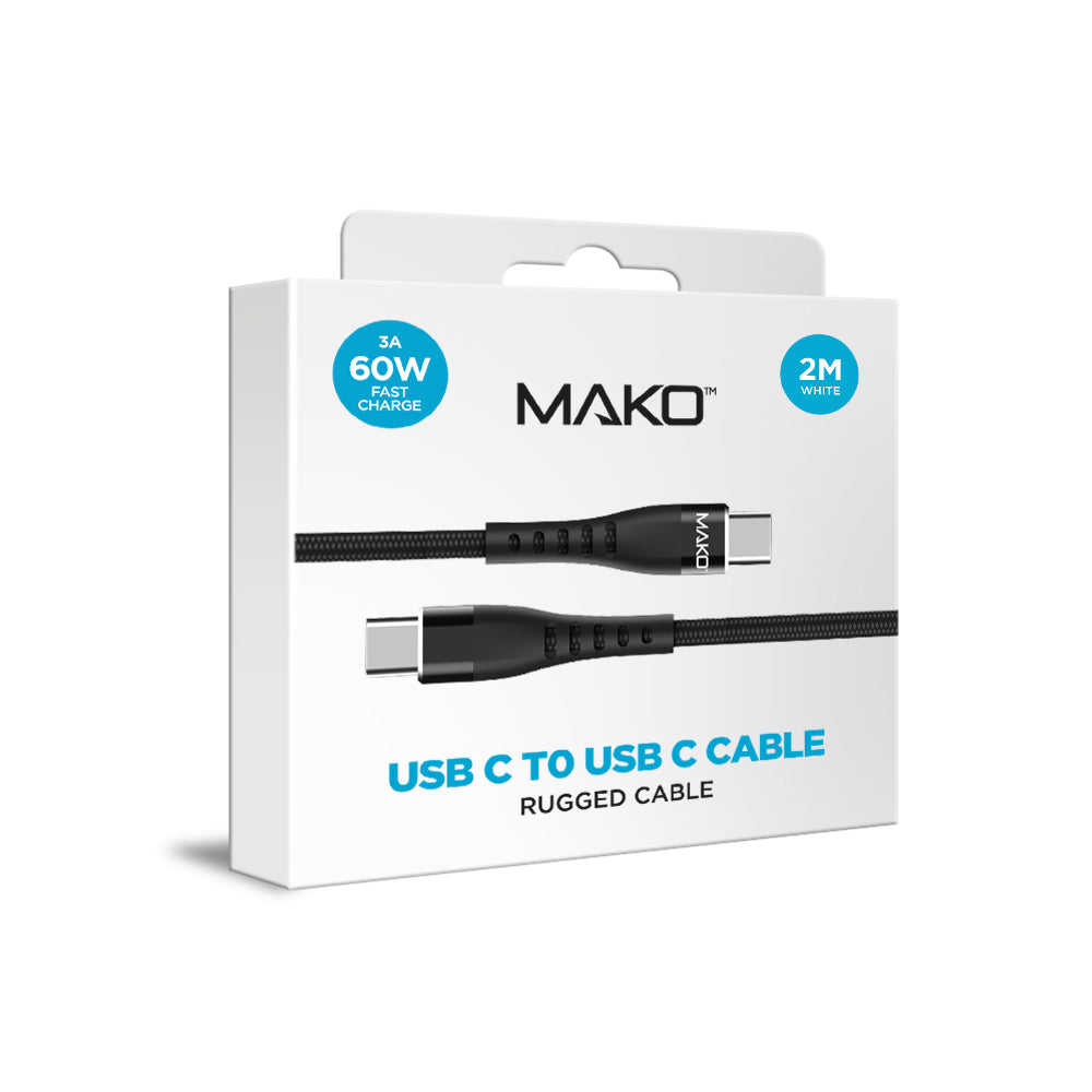 Mako USB-C to USB-C 60W USB 2.0 Nylon Cable