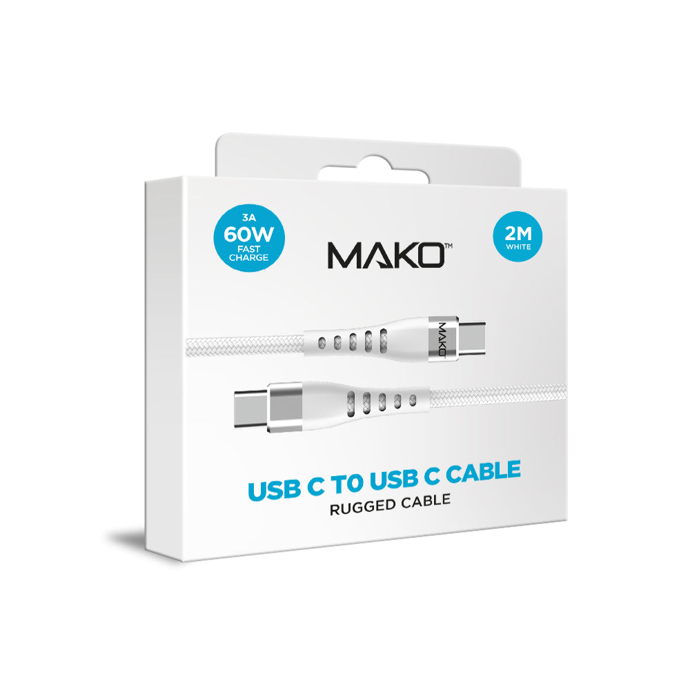 Mako USB-C to USB-C 60W USB 2.0 Nylon Cable