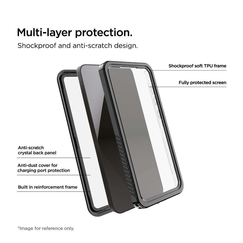 Eiger Avalanche Case for Samsung Galaxy S23 in Clear / Black