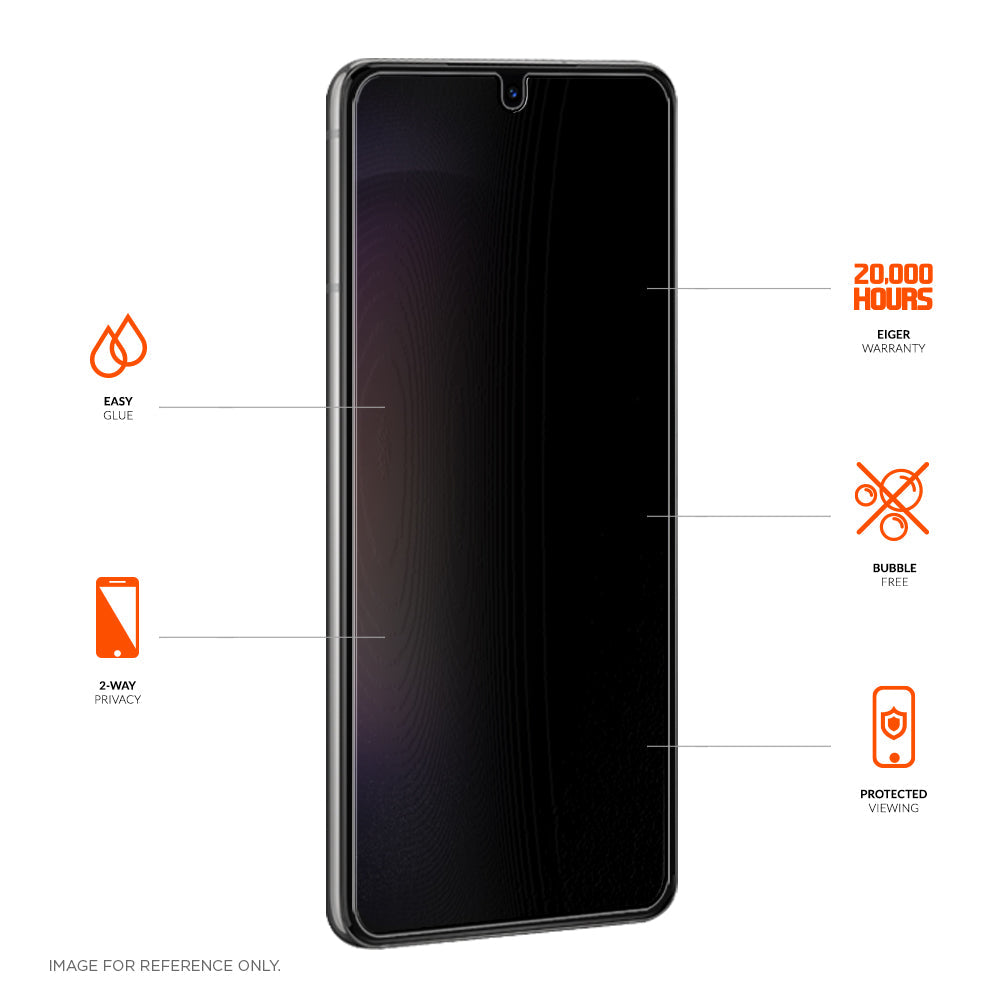 Eiger Mountain Glass Black Privacy Screen Protector
