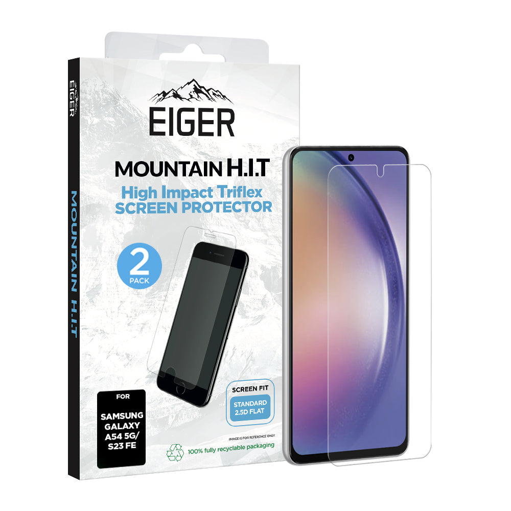 Eiger Mountain H.I.T. Screen Protector (2 Pack) for Samsung Galaxy A54 5G / S23 FE