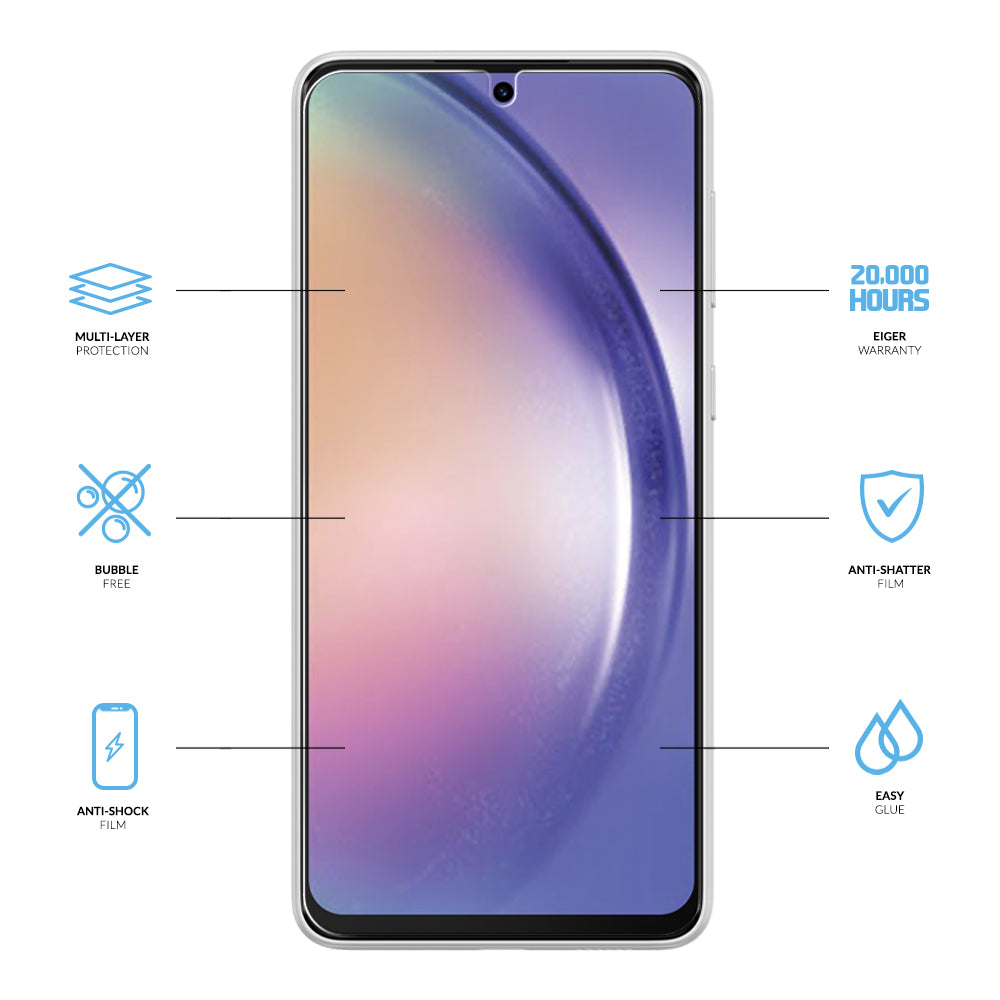 Eiger Mountain H.I.T. Screen Protector (2 Pack) for Samsung Galaxy A54 5G / S23 FE