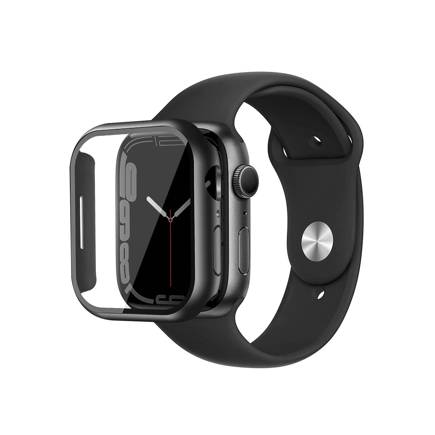 Eiger Mountain Glass Full Case for Apple Watch 9 / 8 / 7 45mm in Black