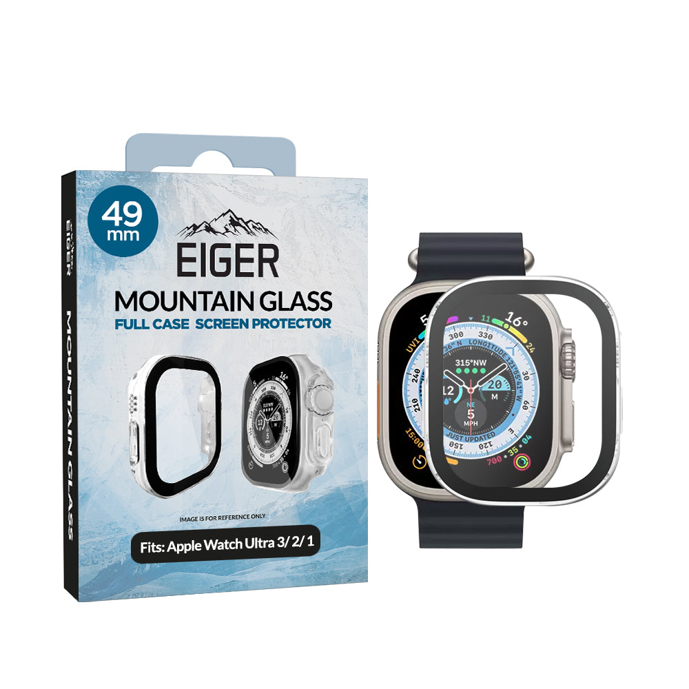 Eiger Mountain Glass Full Case for Apple Watch Ultra 3/ 2/ 1 49mm in Black
