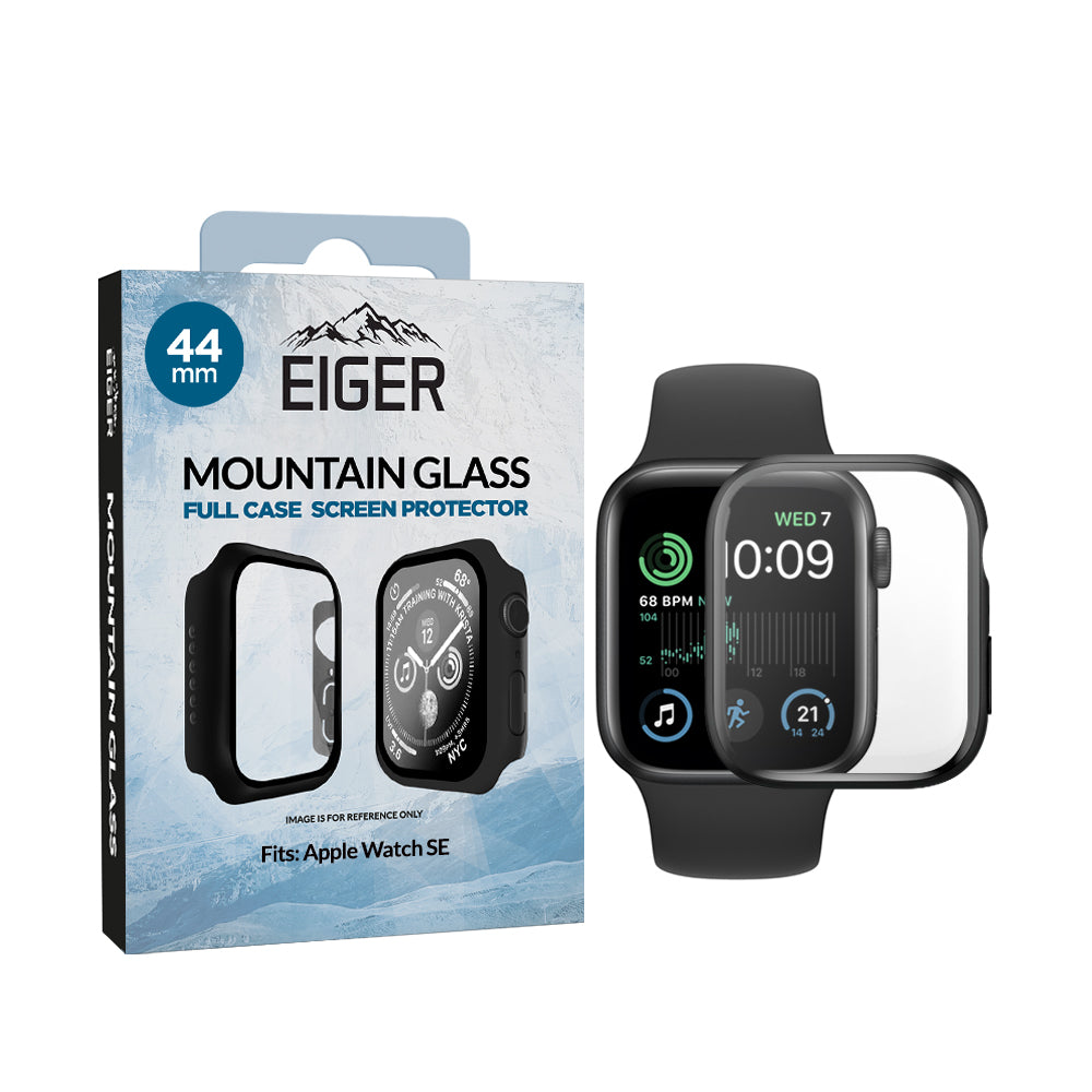 Eiger Mountain Glass Full Case for Apple Watch SE 44mm in Black