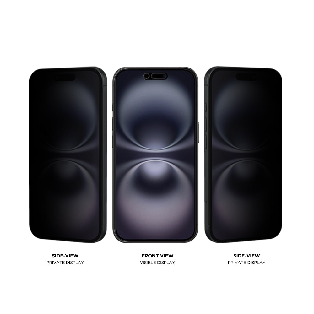 Eiger Mountain Black Privacy Screen Protector for Apple iPhone 16 Plus/ 15 Plus/15 Pro Max