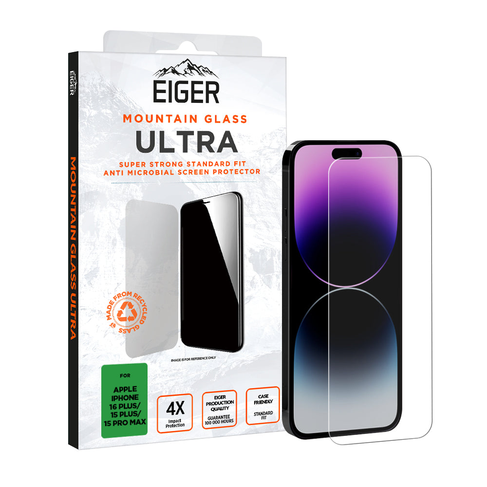 Eiger Mountain Glass Ultra Screen Protector for iPhone 16 Plus/ 15 Plus / 15 Pro Max