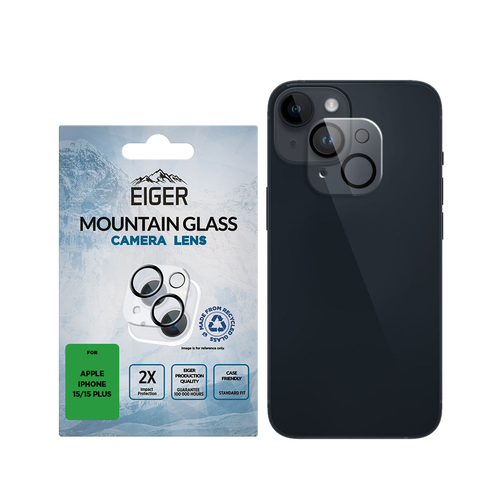 Eiger Mountain Glass LENS Protector for Apple iPhone 15 / 15 Plus