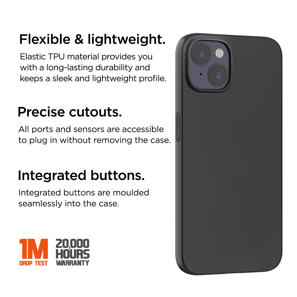 Eiger Grip Case for Apple iPhone 15 in Black