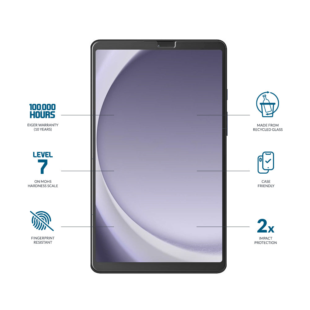 Eiger Mountain Glass CLEAR Tablet Screen Protector GRS for Samsung Galaxy Tab A11/ A9 8.7