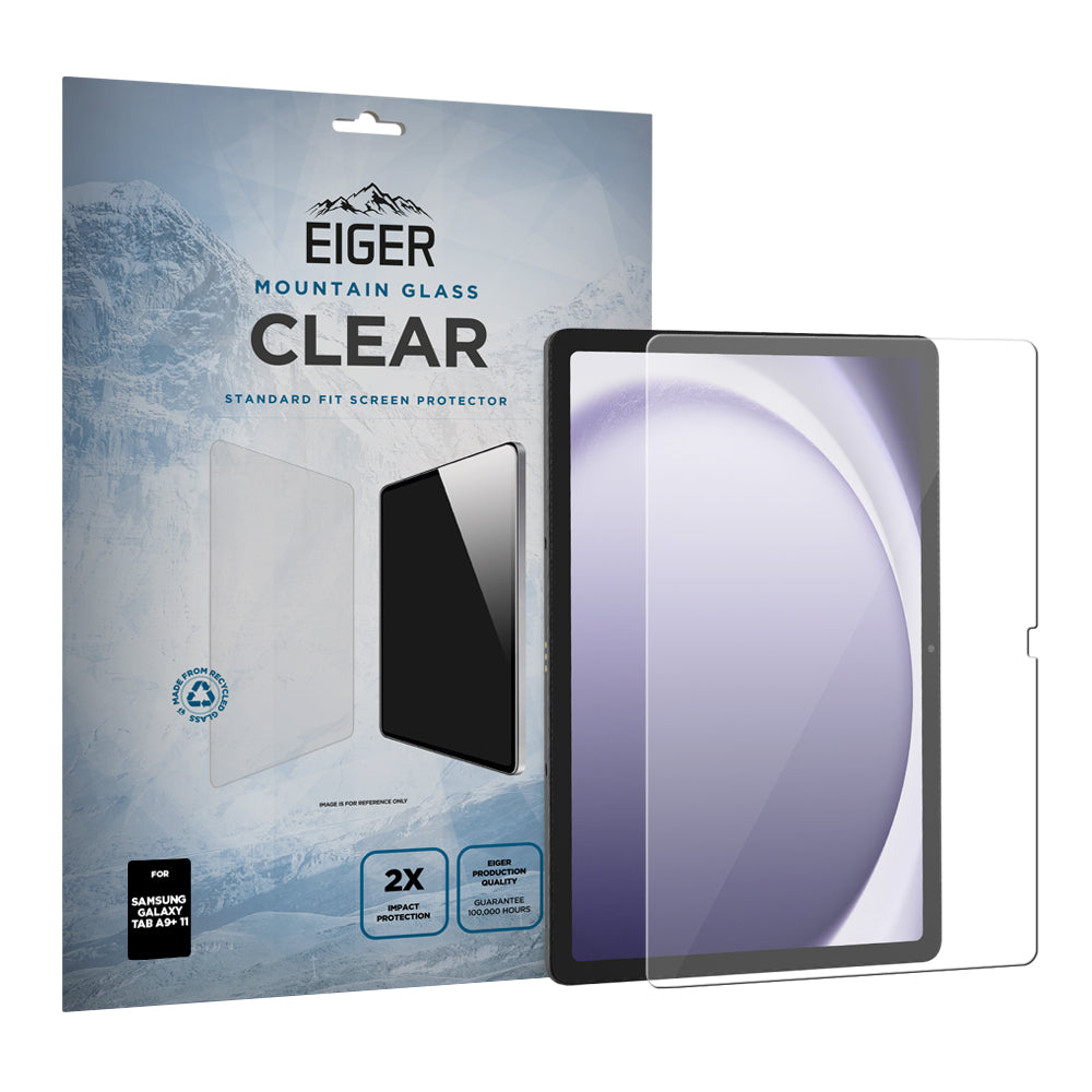 Eiger Mountain Glass CLEAR Tablet Screen Protector for Samsung Galaxy Tab A9+ 11