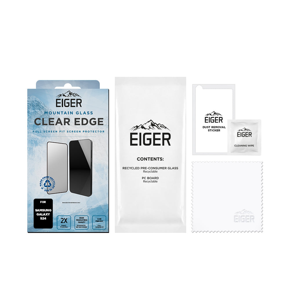 Eiger Mountain Glass CLEAR EDGE Screen Protector for Samsung S24