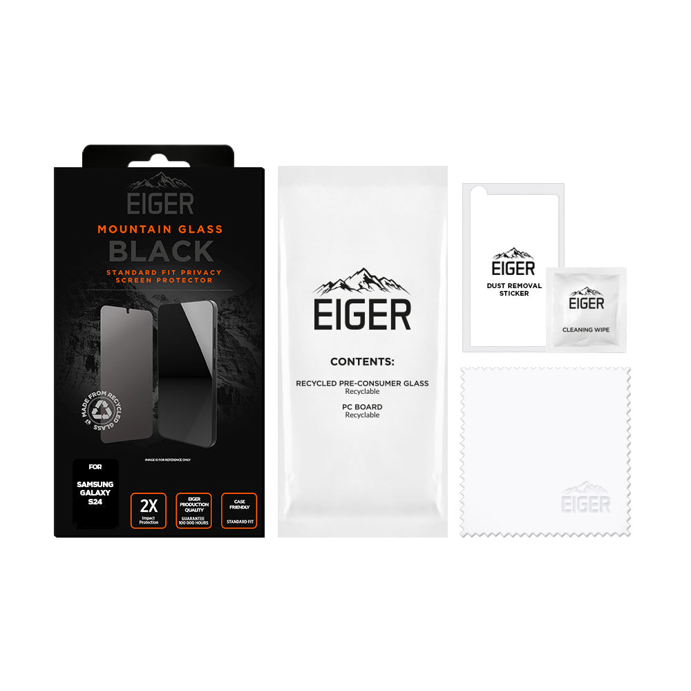 Eiger Mountain BLACK Privacy Screen Protector for Samsung S24