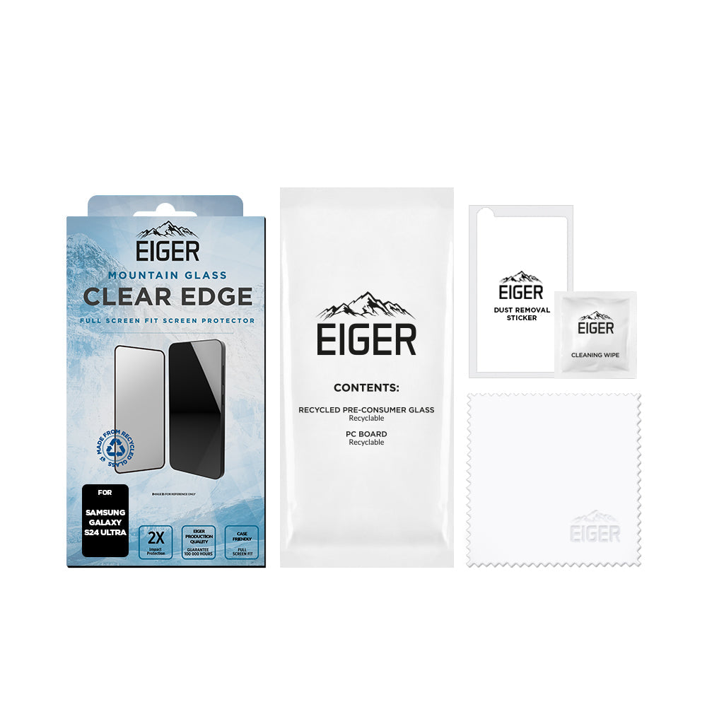 Eiger Mountain Glass CLEAR EDGE Screen Protector for Samsung S24 Ultra