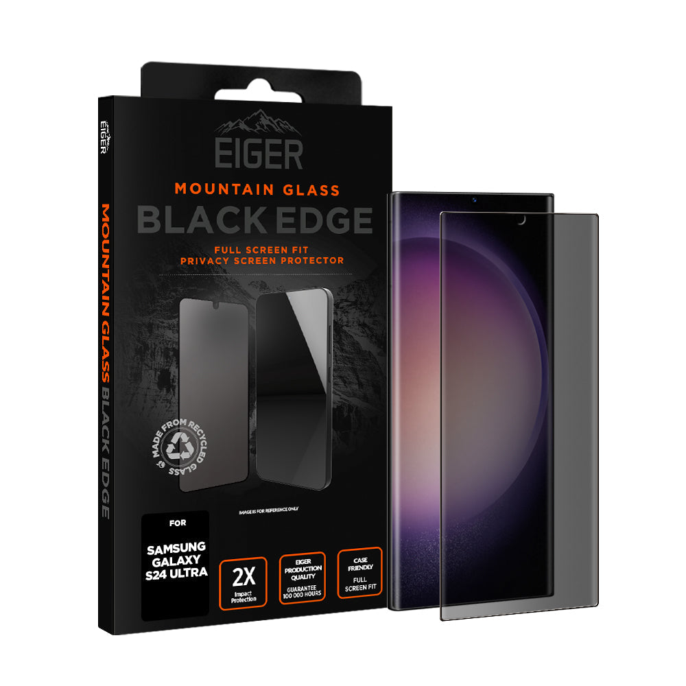 Eiger Mountain BLACK EDGE Privacy Screen Protector for Samsung S24 Ultra