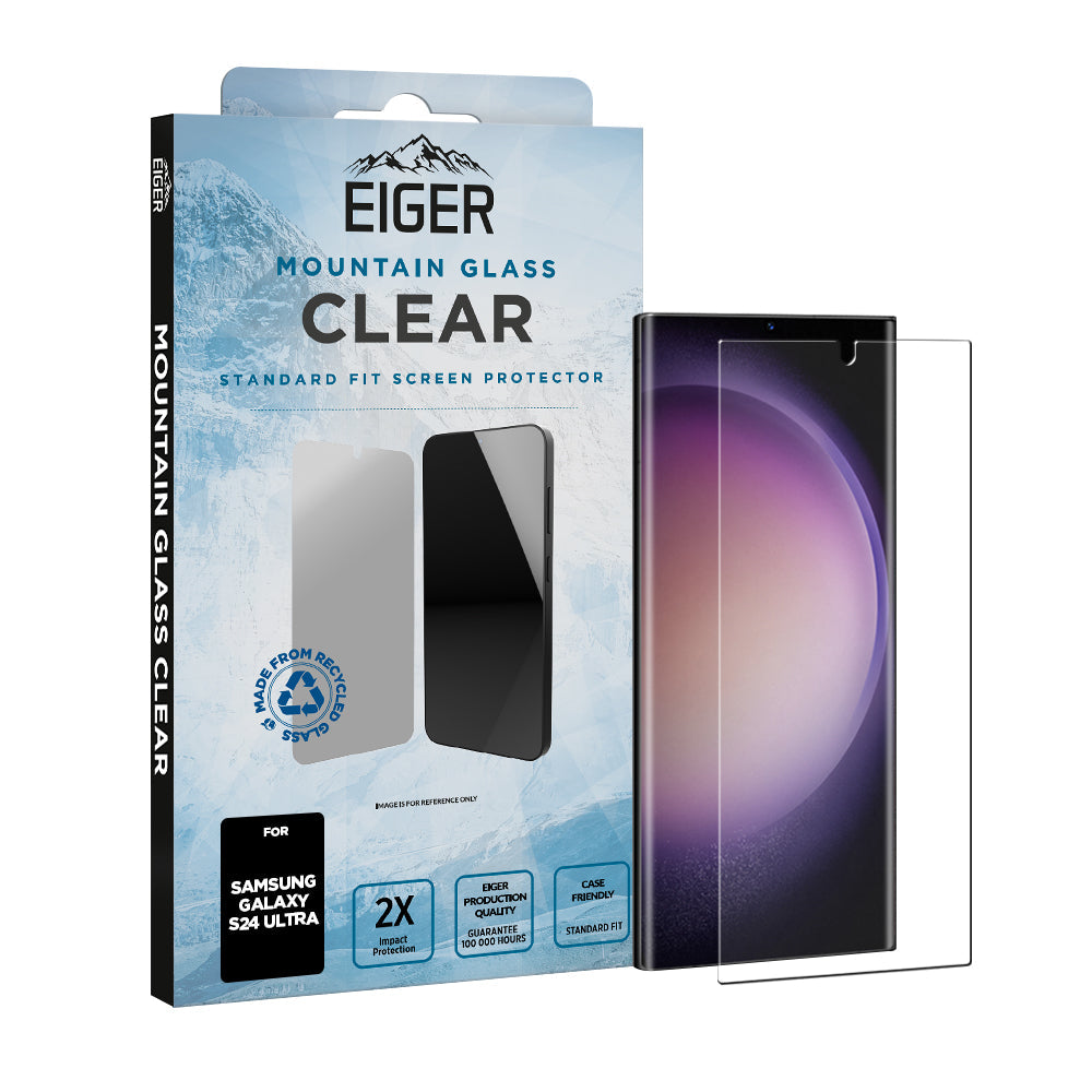 Eiger Mountain Glass CLEAR Screen Protector for Samsung Galaxy S24 Ultra