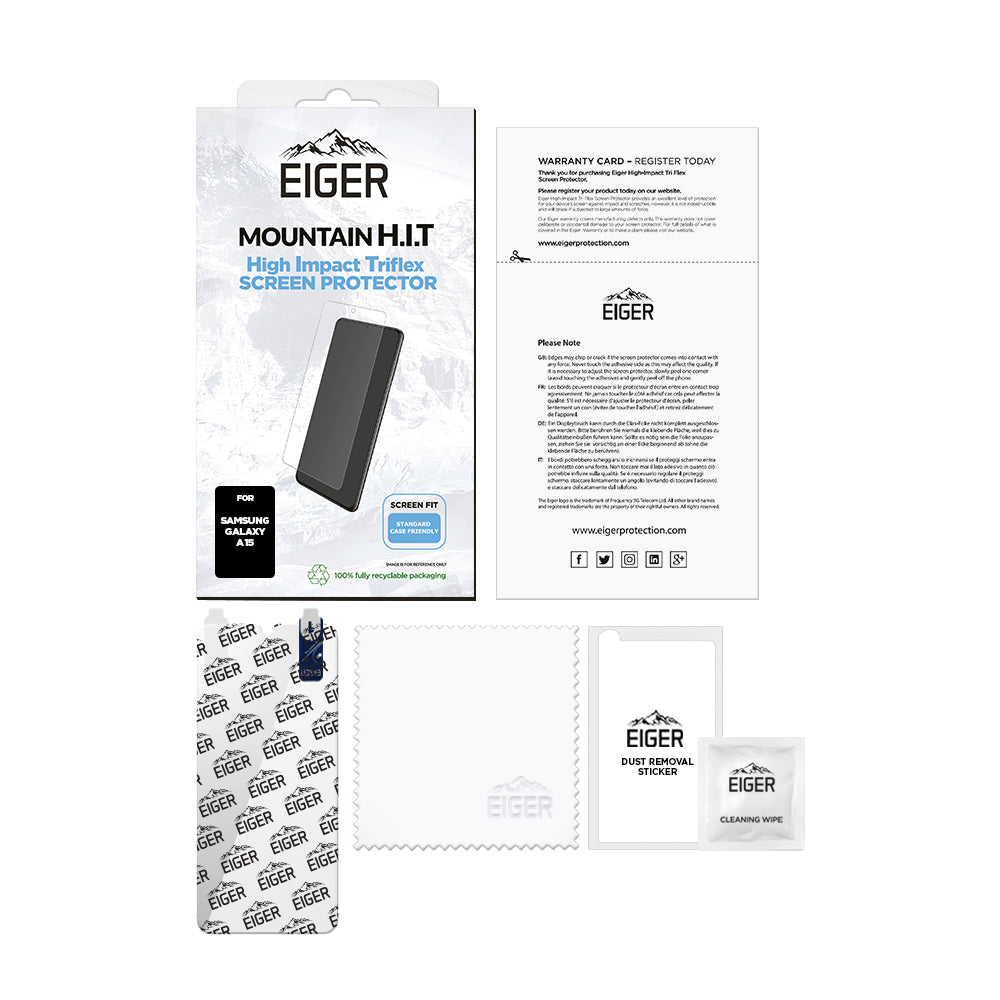 Eiger Mountain H.I.T Screen Protector for Samsung Galaxy A15