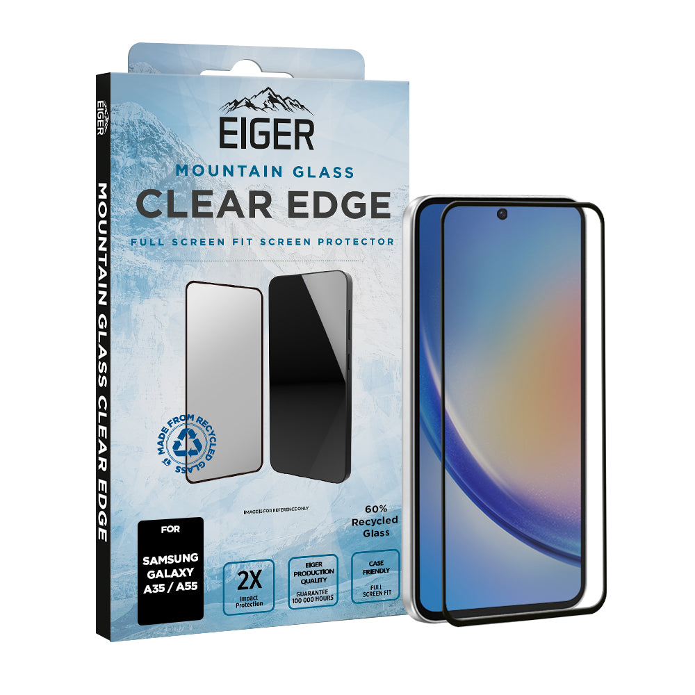 Eiger Mountain Glass CLEAR EDGE Screen Protector for Samsung Galaxy A35 / A55