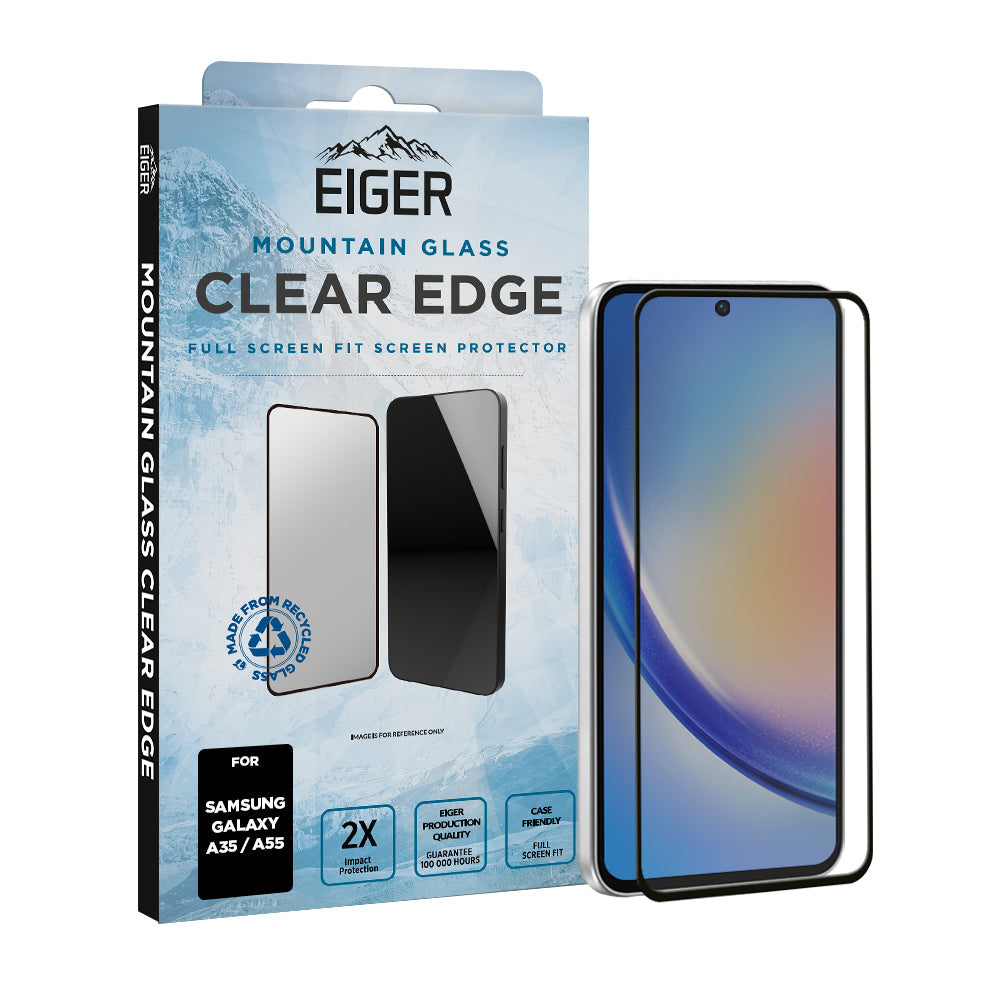Eiger Mountain Glass CLEAR EDGE Screen Protector for Samsung A35 / A55
