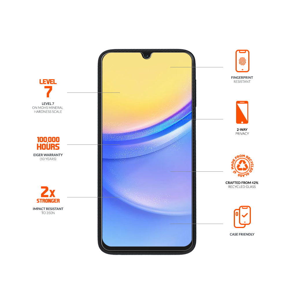 Eiger Mountain Glass Black Privacy Screen Protector