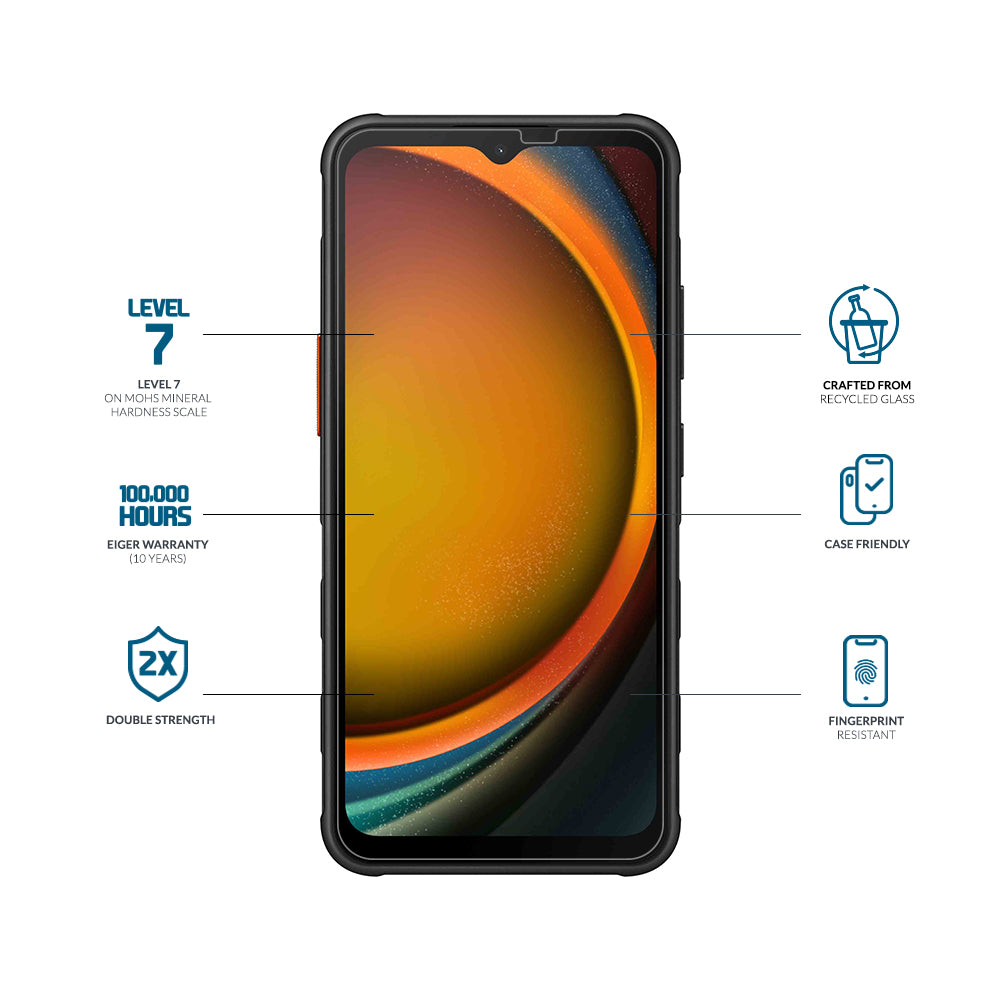 Eiger Mountain Glass CLEAR Screen Protector GRS for Samsung Xcover7 Pro/ Xcover7