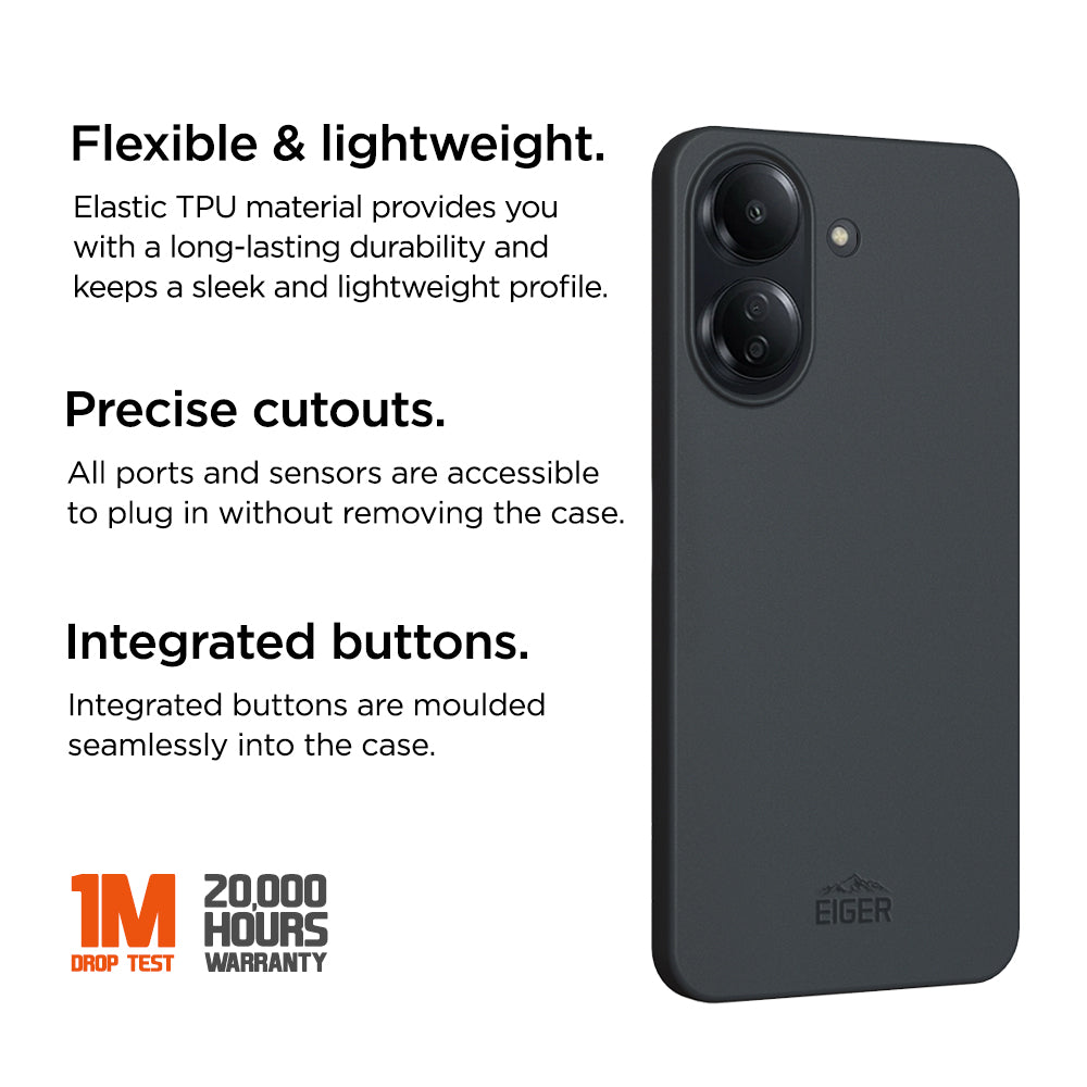 Eiger Grip Case for Xiaomi Redmi 13C in Black