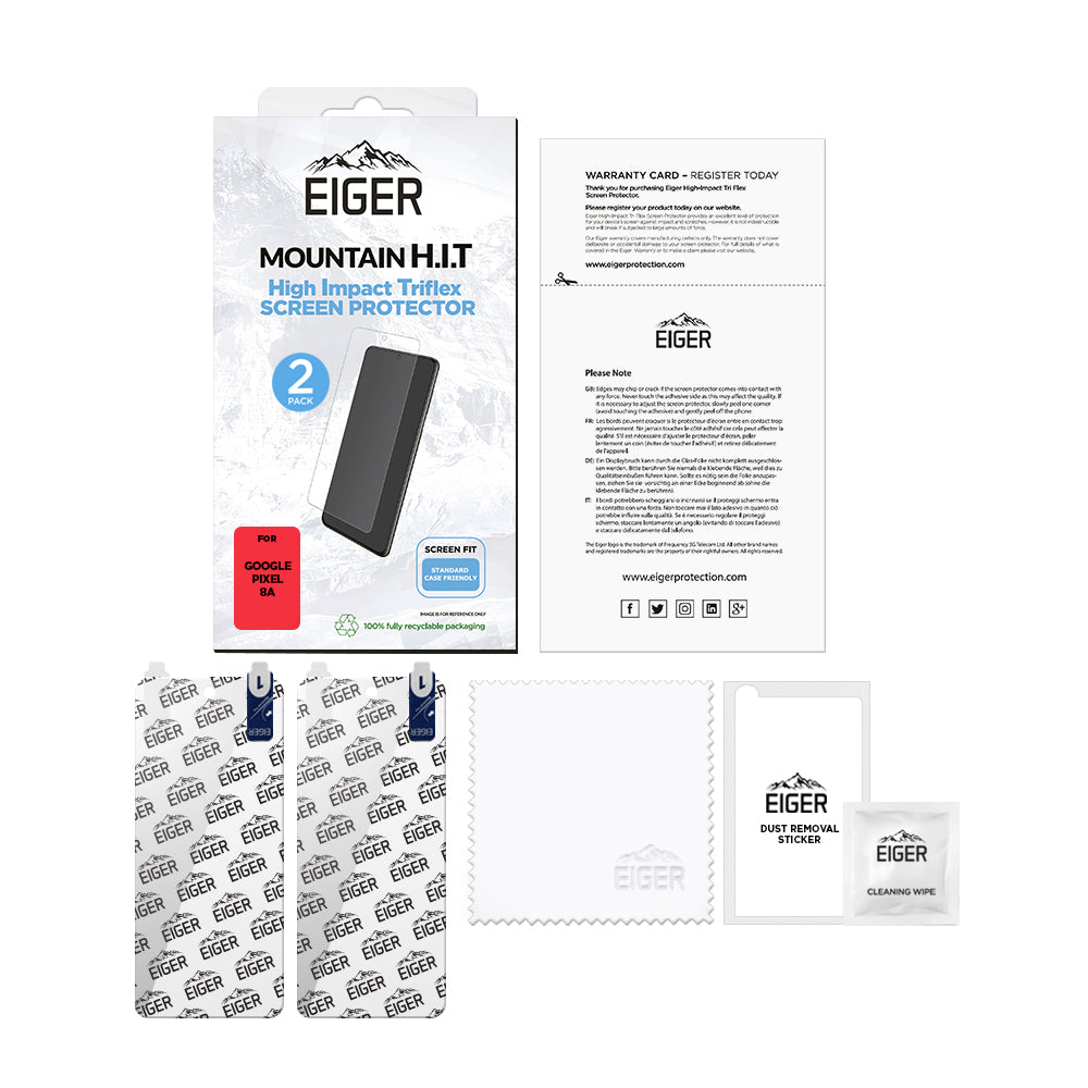 Eiger Mountain H.I.T Screen Protector for Google Pixel 8a