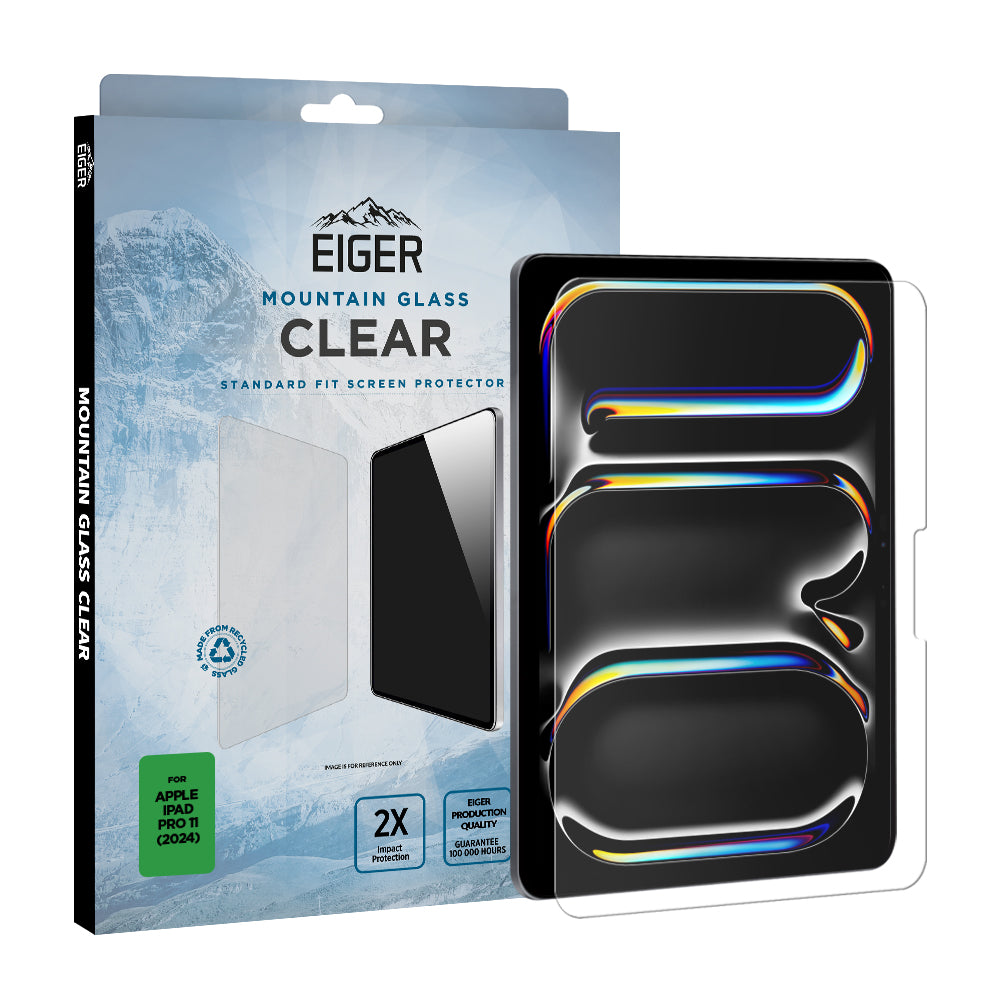 Eiger Mountain Glass CLEAR Tablet Screen Protector for iPad Pro 11 (2024)