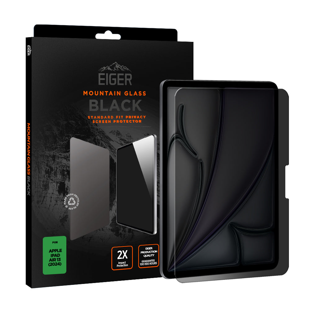 Eiger Mountain Black Privacy Tablet Screen Protector for iPad Air 13 (2024)