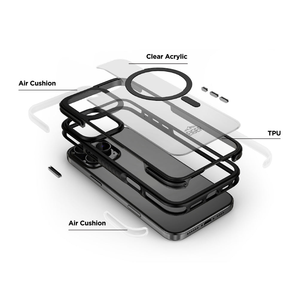 Eiger Pro MountainAir MagSafe Case for Apple iPhone 16 Pro in Black