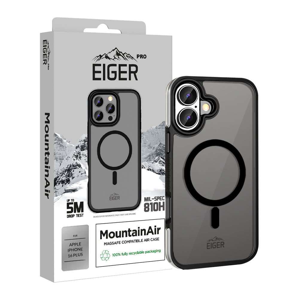 Eiger Pro MountainAir MagSafe Case for Apple iPhone 16 Plus in Black