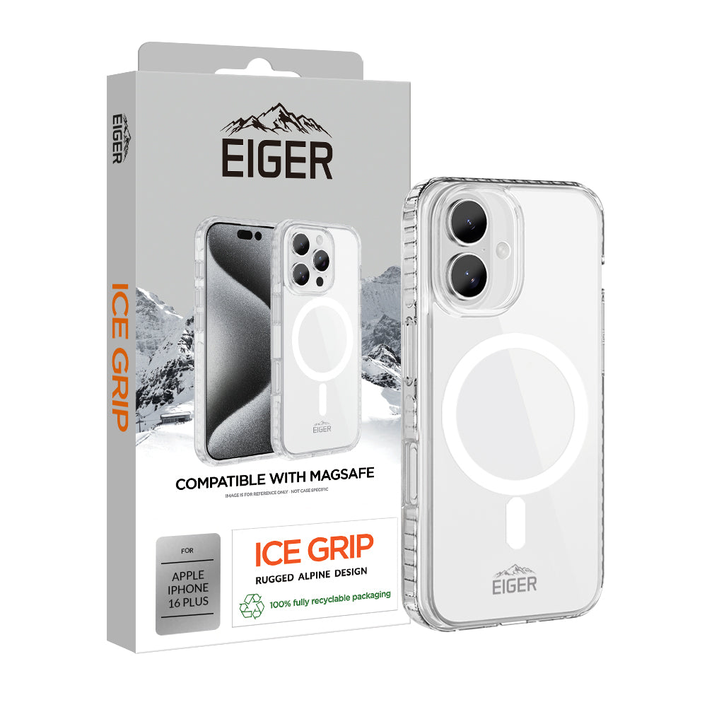 Eiger Ice Grip MagSafe Case for Apple iPhone 16 Plus in Clear