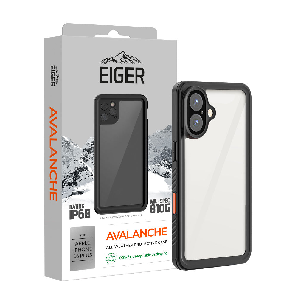 Eiger Avalanche Case for Apple iPhone 16 Plus in Black