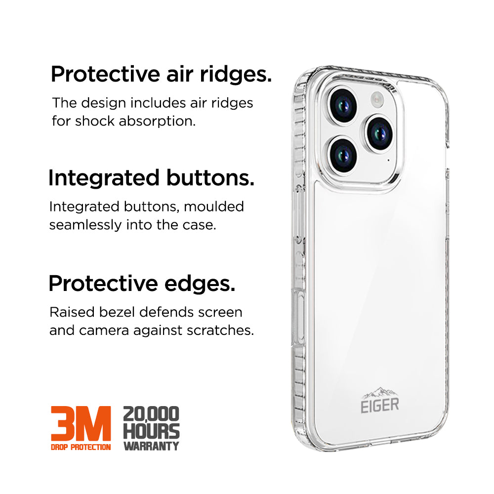 Eiger Ice Grip Case for Apple iPhone 16 Pro Max in Clear