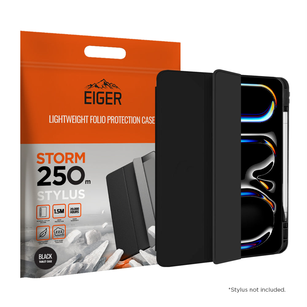 Eiger Storm 250m Stylus Case for Apple iPad Pro 11 (2024) in Black