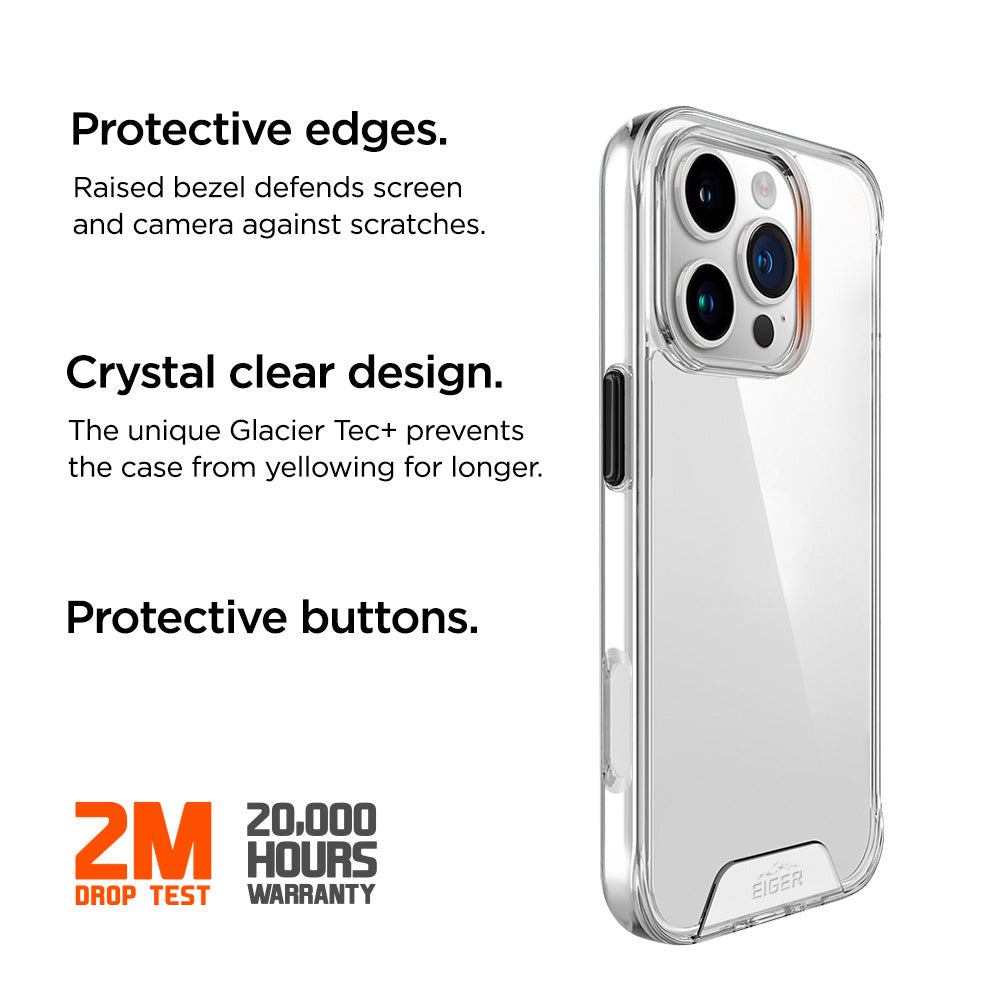 Eiger Glacier Case for Apple iPhone 16 Pro Max in Clear