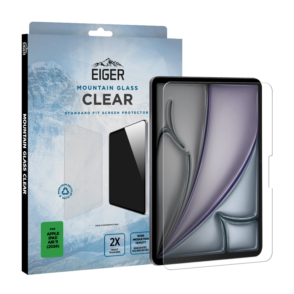 Eiger Mountain Glass CLEAR Tablet Screen Protector for iPad Air 11 (2024)