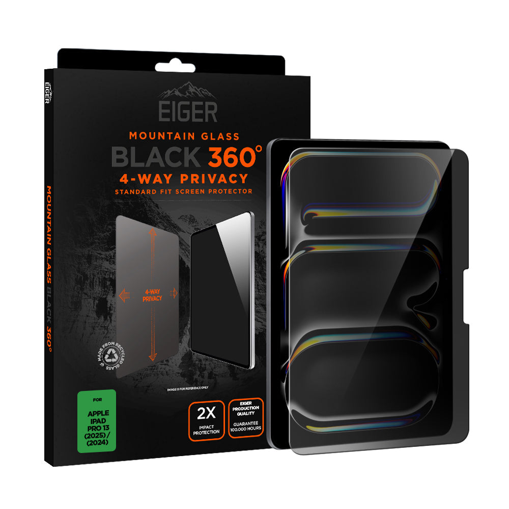 Eiger Mountain Glass Black Privacy 360 Tablet Screen Protector