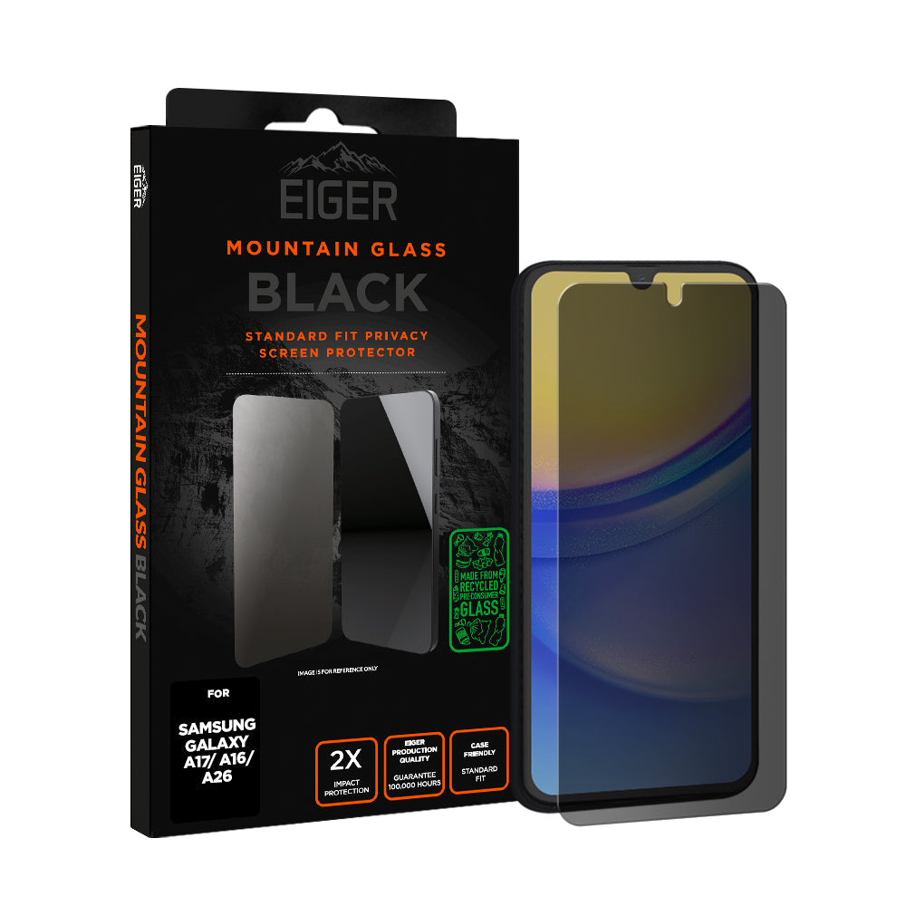 Eiger Mountain Glass Black Privacy Screen Protector