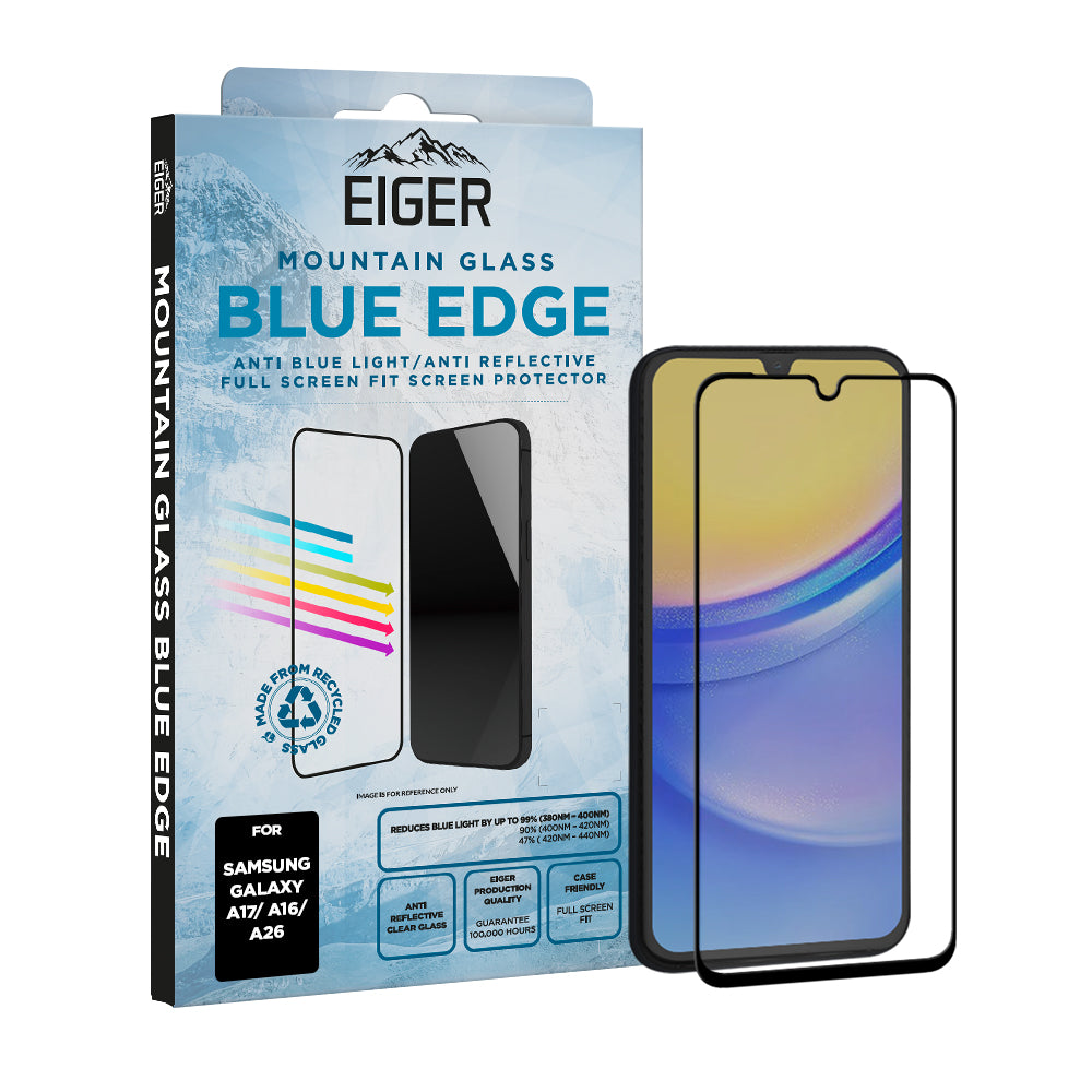 Eiger Mountain Blue EDGE Screen Protector for Samsung Galaxy A17/ A16/ A26