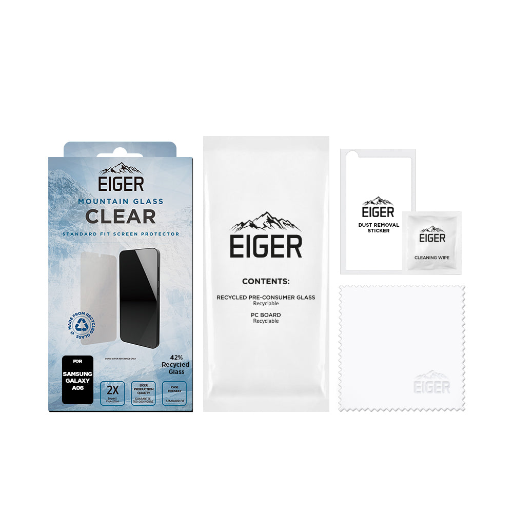 Eiger Mountain Glass CLEAR Screen Protector for Samsung Galaxy A06