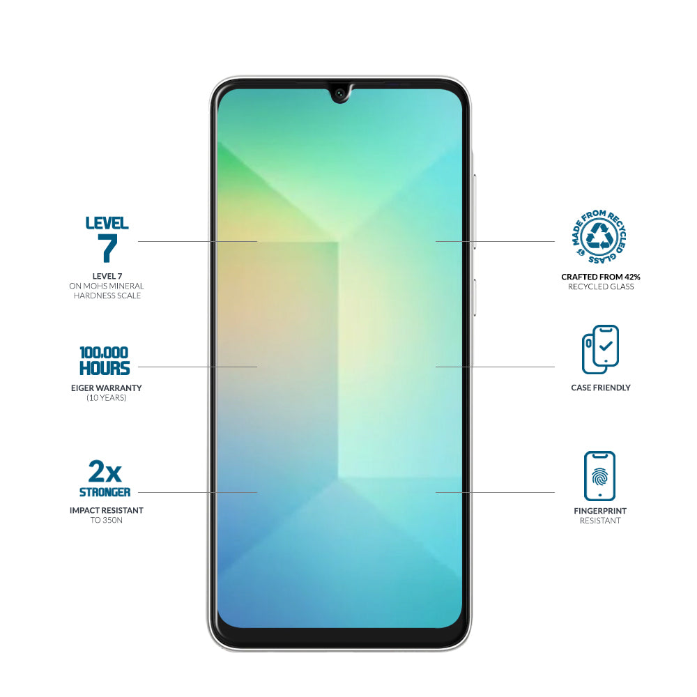 Eiger Mountain Glass CLEAR Screen Protector for Samsung Galaxy A06