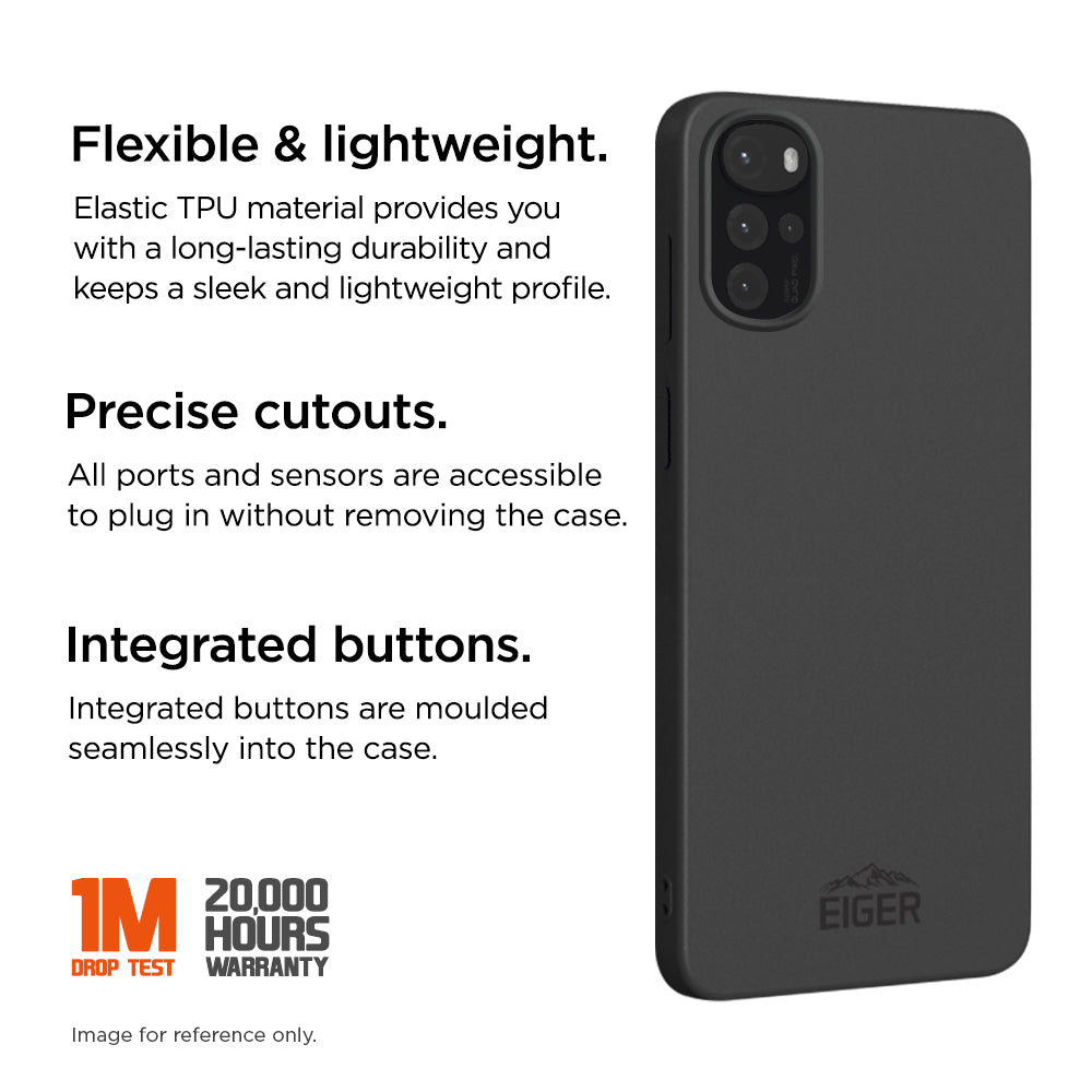 Eiger Grip Case for Motorola Moto G22 in Black