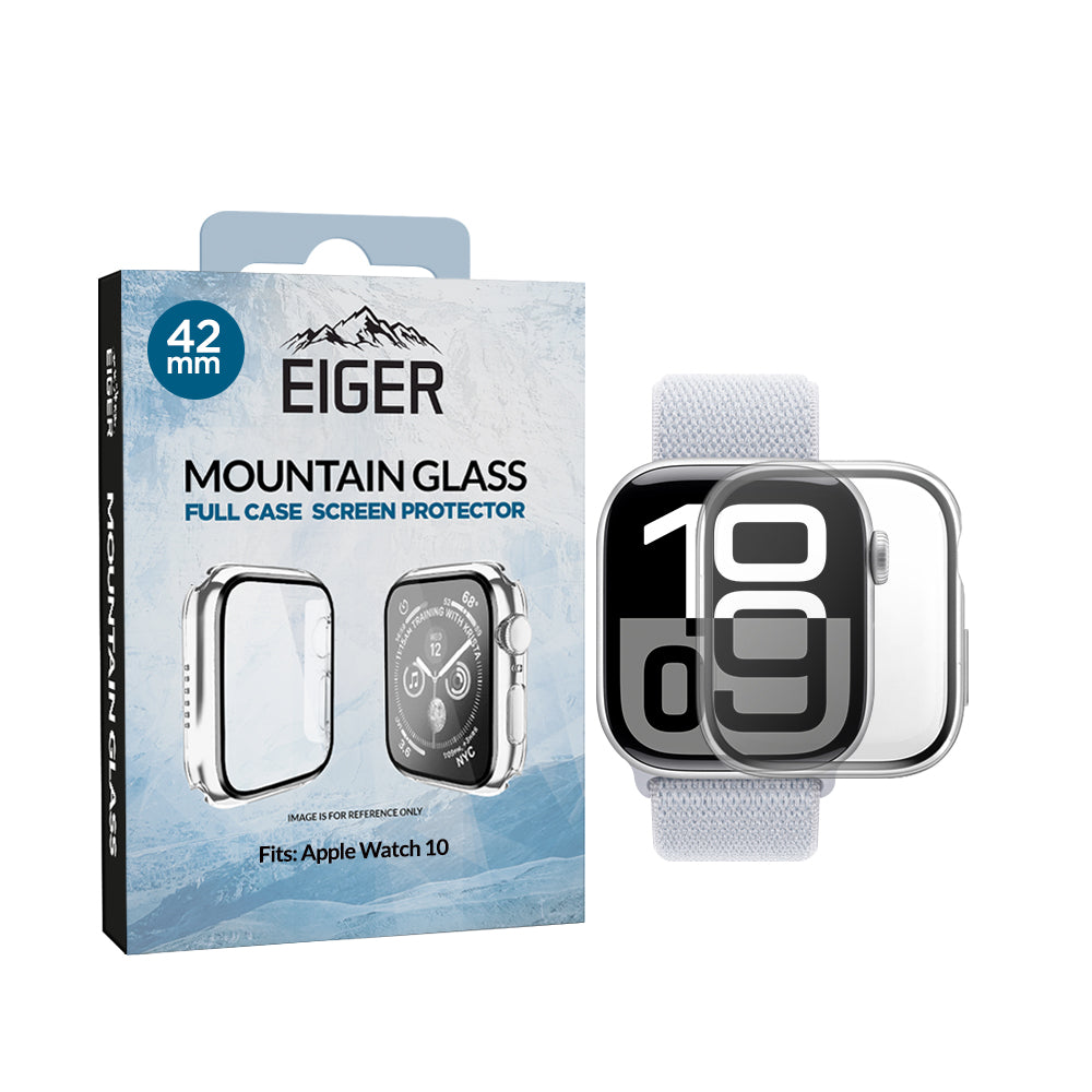 Eiger Mountain Glass Full Case for Apple Watch Series 10 42mm in Clear