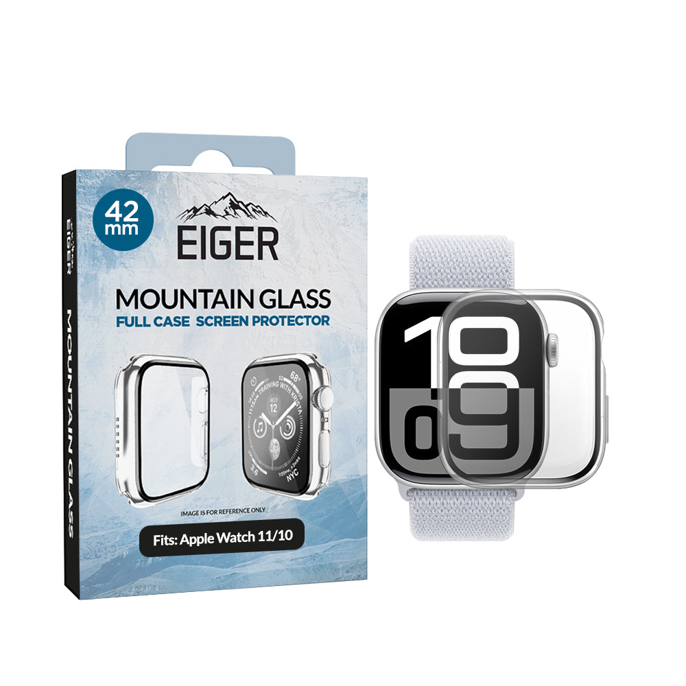 Eiger Mountain Glass Full Case for Apple Watch Series 11/ 10 42mm in Clear