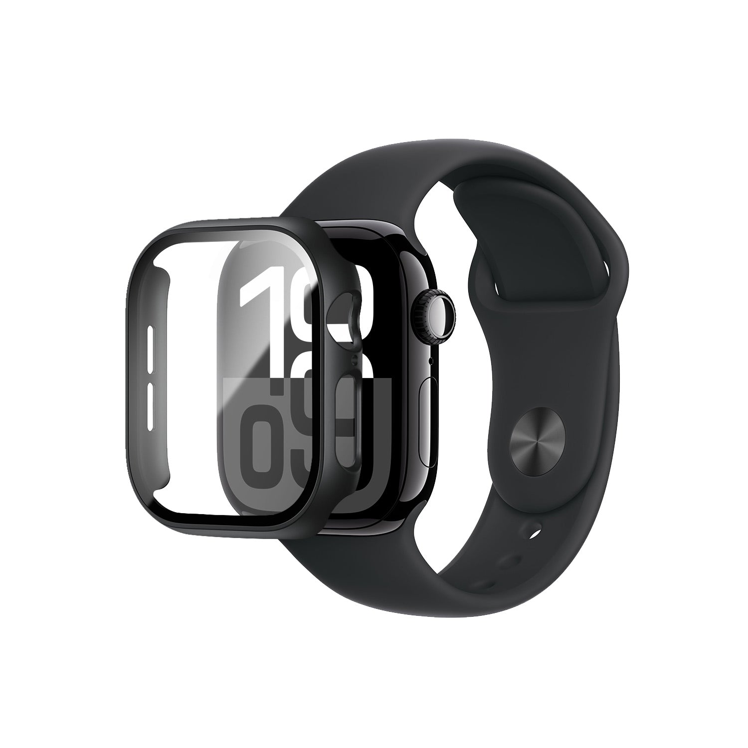 Eiger Mountain Glass Full Case for Apple Watch 10 46mm in Black