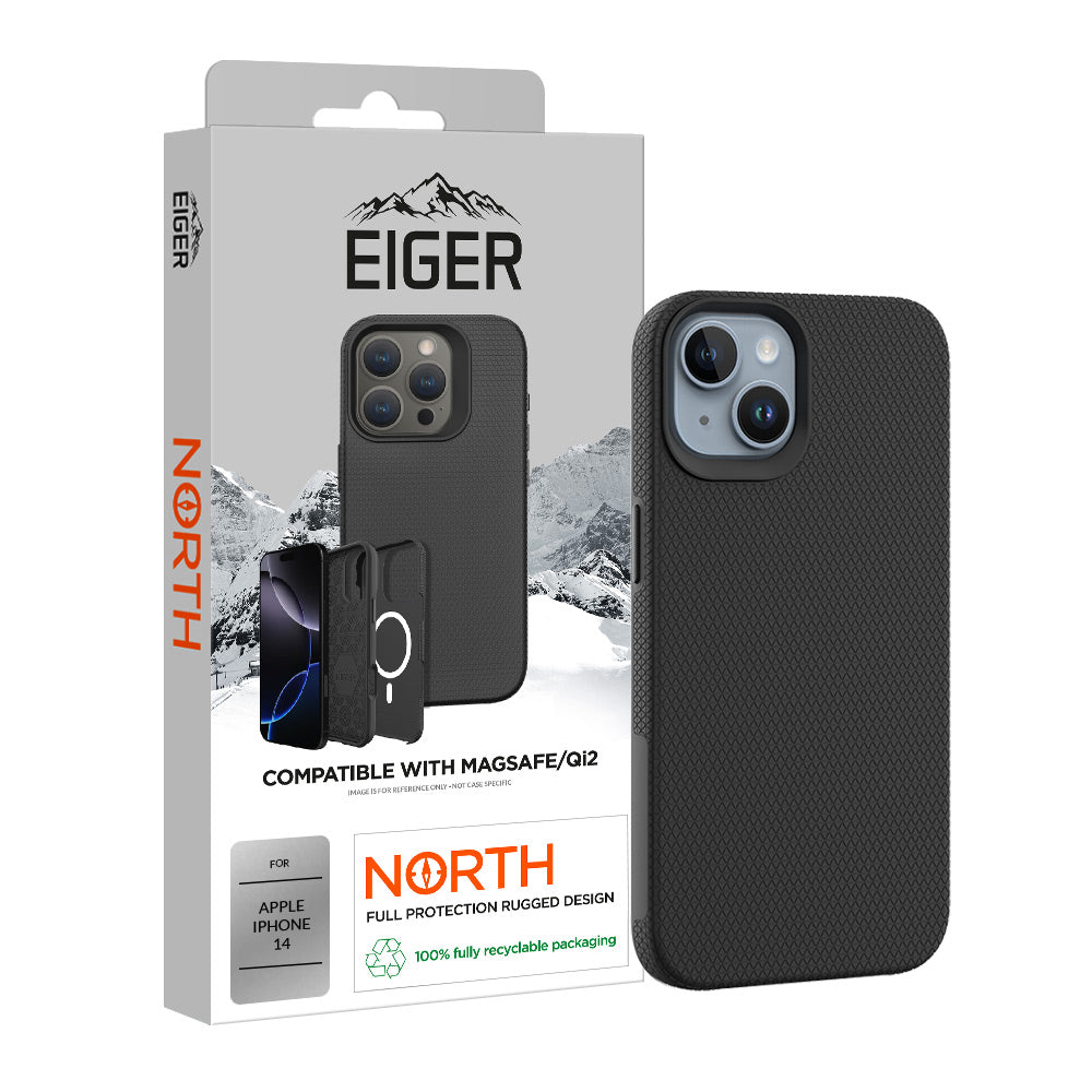 Eiger North Case Magsafe for iPhone 14 in Black