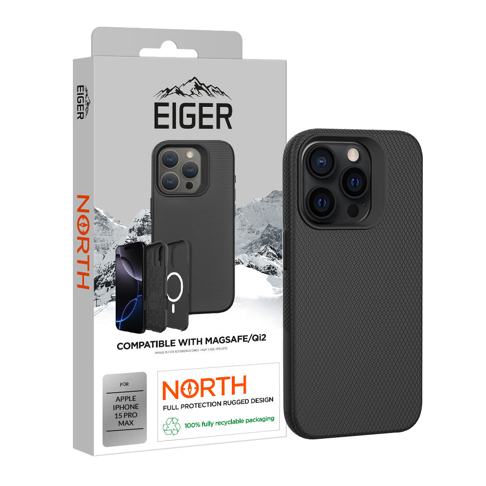 Eiger North Case Magsafe for Apple iPhone 15 Pro Max in Black