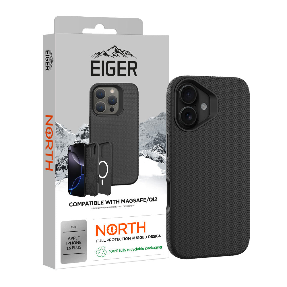 Eiger North Case Magsafe for iPhone 16 Plus in Black